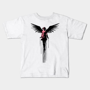 Angel Rising Graffiti Art Kids T-Shirt